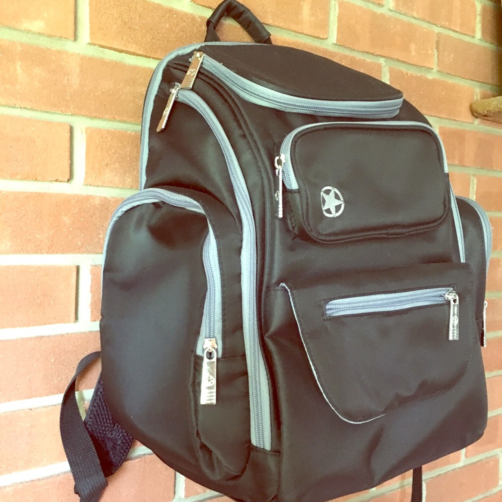 Jeep black diaper bag backpack